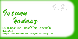 istvan hodasz business card